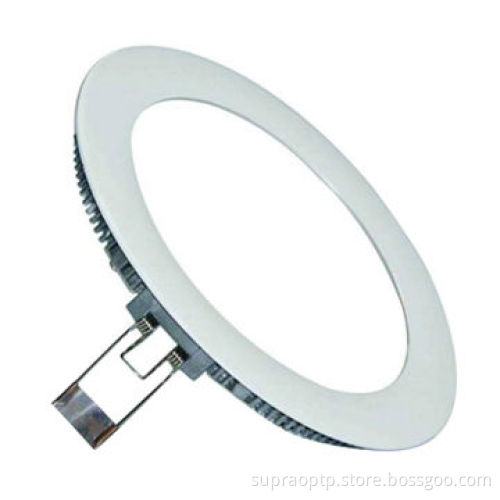 120mm round LED panel light with 95lm/W high-luminous efficiency, CE/RoHS/FCC marks, SMD3014, 6W